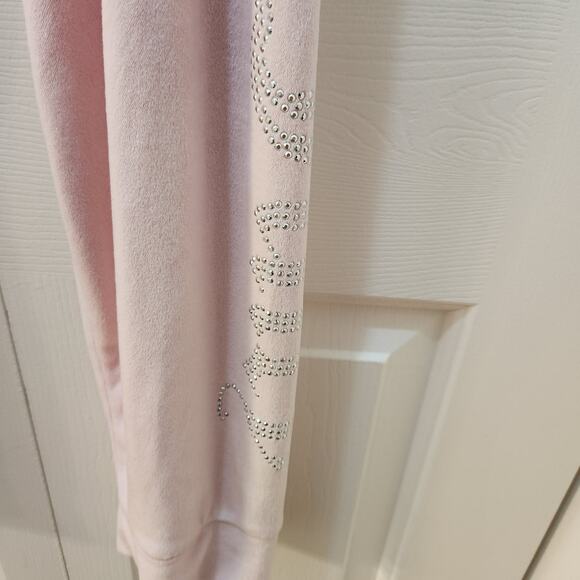 Juicy Couture Sleepwear size L , Pink with Silver Rhinestone Lettering - Picture 6 of 11
